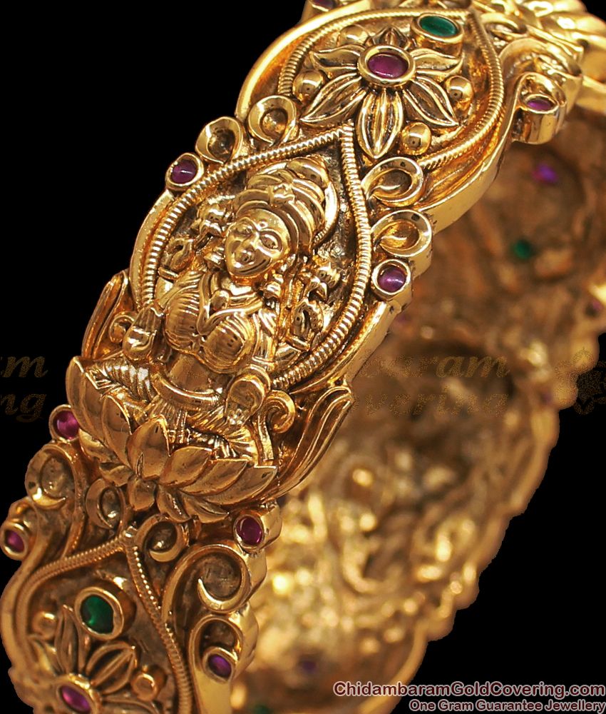 BR1687-2.8 Open Type Big Antique Kada Bangles Collection For Wedding Collection