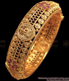 BR1690-2.8 Premium Antique Lakshmi Bangles Single Screw Type Kada Bridal Wear BR1690-2.8 Premium Antique Lakshmi Bangles Single Screw Type Kada Bridal Wear