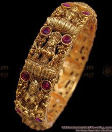 BR1806-2.6 Size Premium Antique Single Kada Screw Bangle Nagas Collections BR1806-2.6 Size Premium Antique Single Kada Screw Bangle Nagas Collections