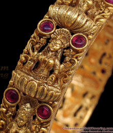 BR1806-2.6 Size Premium Antique Single Kada Screw Bangle Nagas Collections BR1806-2.6 Size Premium Antique Single Kada Screw Bangle Nagas Collections
