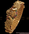 BR1807-2.8 Size Screw Type Premium Antique Bangle Single Kada Beads Cluster