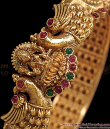 BR1807-2.8 Size Screw Type Premium Antique Bangle Single Kada Beads Cluster BR1807-2.8 Size Screw Type Premium Antique Bangle Single Kada Beads Cluster