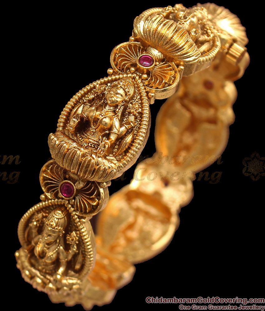 BR1880-2.4 Size Premium Antique Screw Bangles Nagas Temple Jewelry Collections