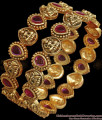 BR2029-2.10 Size Antique Nagas Bangle Collections Big Kemp Stone Lakshmi Design 