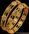 BR2155-2.4 Size Premium Gold Mix Antique Bangles Peacock Design Offer Price