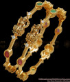 BR2230-2.4 Size Premium Nagas Antique Lakshmi Bangles Kemp Stone Jewelry
