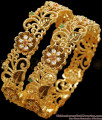 BR2231-2.6 Size Premium Handcrafted Floral Pattern Antique Bangle Collections