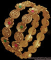 BR2279-2.6 Size Premium Antique Nagas Bangle Radhe Krishna Design Temple Jewelry