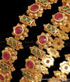 BR2327-2.4 Size Premium Antique Gold Bangles Floral Temple Jewelry Designs