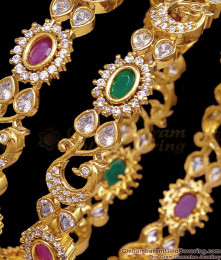 BR2803-2.8 Size Premium Quality Antique Gold Peacock Bangle Temple Wear Jewelry BR2803-2.8 Size Premium Quality Antique Gold Peacock Bangle Temple Wear Jewelry