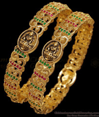 BR2864-2.6 New Arrival Antique Finish Gold Bangle With Stone