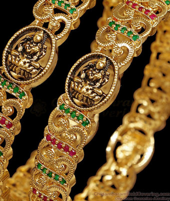 BR2864-2.8 New Arrival Antique Finish Gold Bangle With Stone