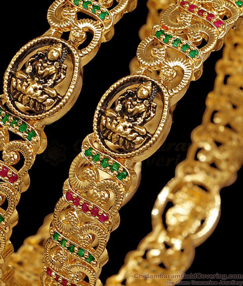 BR2864-2.4 New Arrival Antique Finish Gold Bangle With Stone BR2864-2.4 New Arrival Antique Finish Gold Bangle With Stone