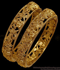 BR2865-2.6 Size Traditional Laxmi Design Nagas Antique Bangle