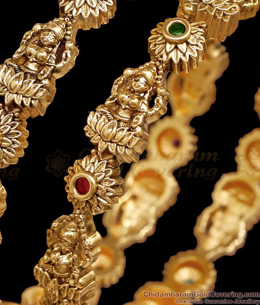 BR2930-2.6 Set Of Two Temple Wear Matte Finish Antique Bangle For Wedding BR2930-2.6 Set Of Two Temple Wear Matte Finish Antique Bangle For Wedding