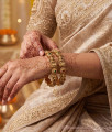 BR2930-2.6 Set Of Two Temple Wear Matte Finish Antique Bangle For Wedding BR2930-2.6 Set Of Two Temple Wear Matte Finish Antique Bangle For Wedding