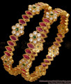 BR2932-2.8 Set Of Two Trendy Antique Finish Kemp Stone Bangle For Bridal Wear BR2932-2.8 Set Of Two Trendy Antique Finish Kemp Stone Bangle For Bridal Wear