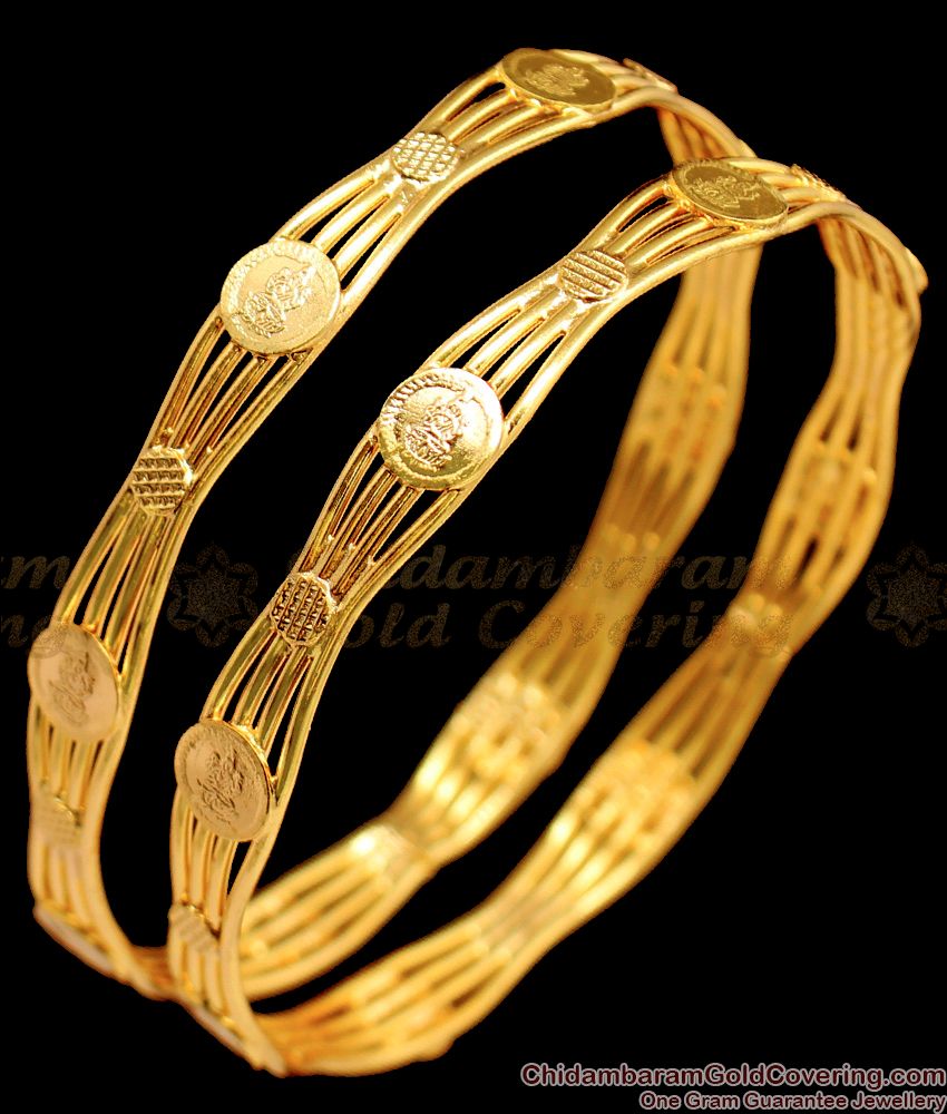 BR1439-2.4 Size Unique Lakshmi Kasu Coin Bangles For Ladies Buy Online