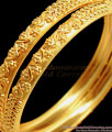 BR1443-2.4 Stunning Real Gold Bangle Design Forming Pattern Unique Bangle Collections