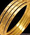 BR1448-2.6 Set of Four South Traditional Gold Bangles Design For Women Daily Wear