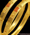 BR1531-2.4 Latest Flower design Gold Bangle For Bridal Wear Forming Collection