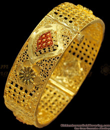 BR1532-2.8 Trendy Gold Kada Bangle Design Screw Type Forming Collection