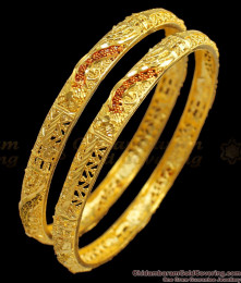 BR1534-2.4 Attractive Enamel Gold Bangles Design For Wedding Forming Collections