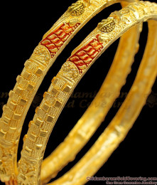 BR1536-2.6 New Arrival Real Gold Bangle Designs For Bridal Wear