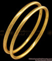 BR1541-2.4 Plain Gold Bangles For Daily Wear Gold Plated Jewelry