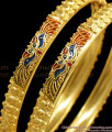 BR1550-2.8 Latest Peacock Design Gold Bangles For Online Shopping 