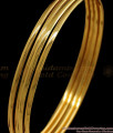 BR1584-2.4 Set Of Four Thin Gold Bangles For Women Daily Use