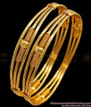 BR1590-2.8 Curvy Party Wear Design Gold Bangles Collection Online