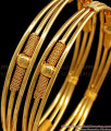 BR1590-2.8 Curvy Party Wear Design Gold Bangles Collection Online
