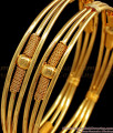 BR1590-2.6 Curvy Party Wear Design Gold Bangles Collection Online