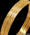 BR1593-2.10 Trendy Star Pattern Gold Plated Bangles For Party Wear