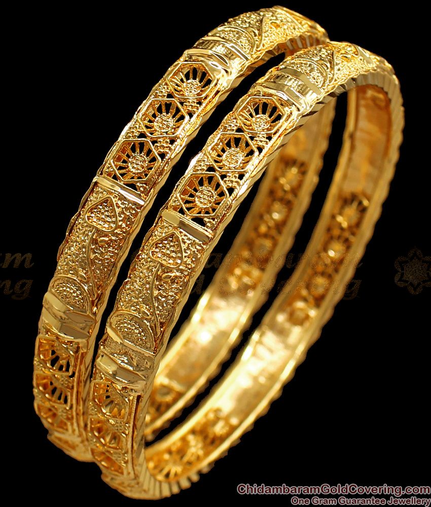 BR1594-2.4 Latest One Gram Gold Bangles For Women