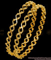 BR093-2.10 Size Traditional South Indian Gold Plated Thin Neli Bangle Design BR093-2.10 Size Traditional South Indian Gold Plated Thin Neli Bangle Design