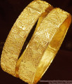 BR1001-2.8 Size Set of 2 One Gram Gold Broad Bangle Set for Women