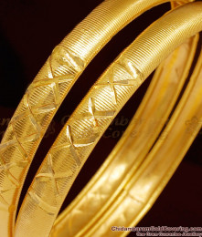 BR1007-2.8 Size Gold Inspired Thin Bangle For Daily Use