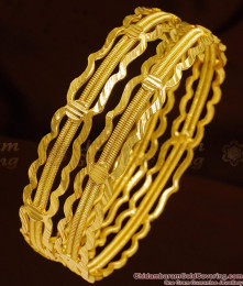 BR1012-2.4 Size Trendy Light Weight Gold Designer Bangles Collection