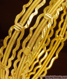 BR1012-2.4 Size Trendy Light Weight Gold Designer Bangles Collection