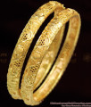 BR1043-2.4 Traditional Kerala Gold Flower Design Bangles For Daily Use Online