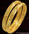 BR1044-2.6 Real Gold Pattern Handcrafted South Indian Design Bangles Bridal Wear