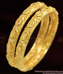 BR1052-2.4 Gold Finish South Indian Design Bridal Set Bangle Collections BR1052-2.4 Gold Finish South Indian Design Bridal Set Bangle Collections