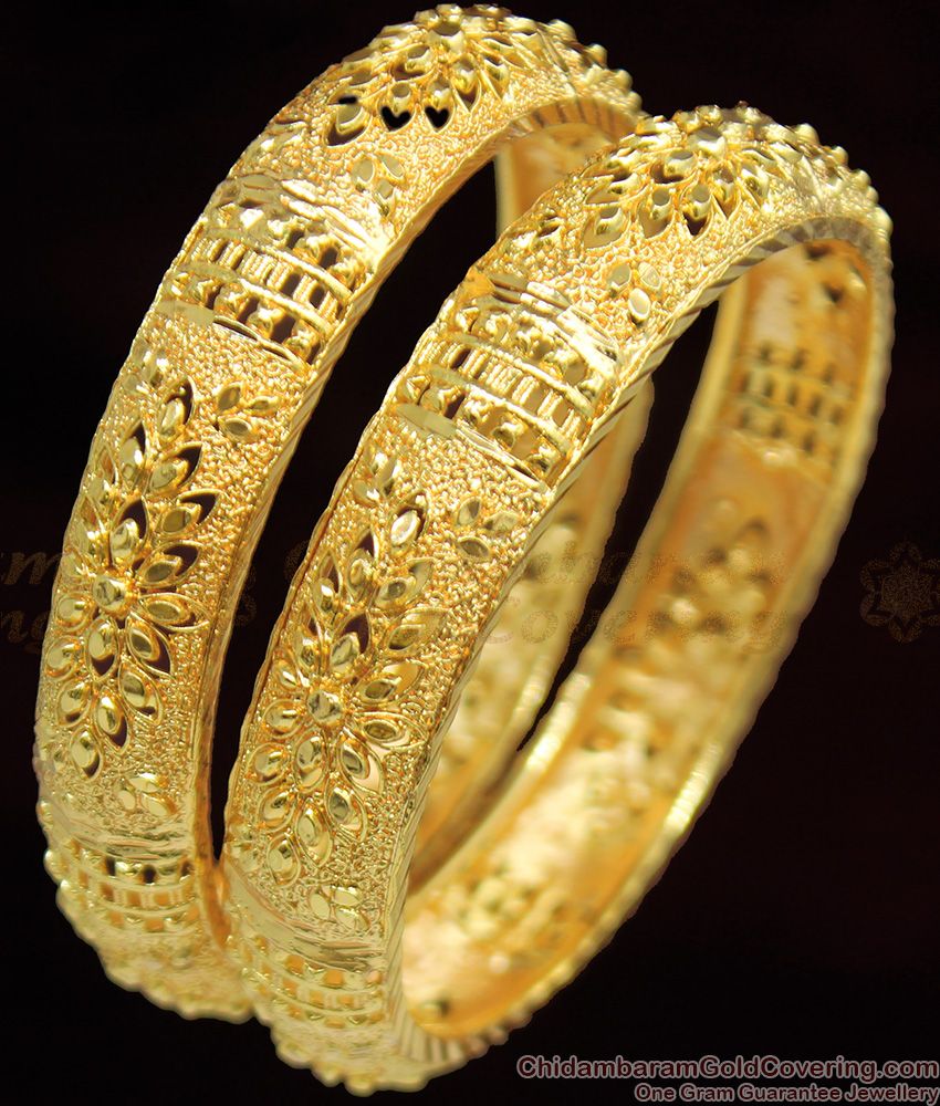 BR1062-2.8 Supreme Kerala Design Thick Gold Plated Bangles For Marriage Online