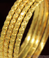 BR1063-2.10 Heart Design Traditional Gold Ethnic Wear Bangles South Indian Jewellery