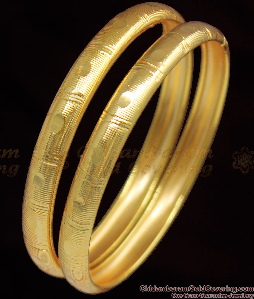 BR1064-2.6 Ethnic Wear Gold Plated Bangles South Indian Jewellery