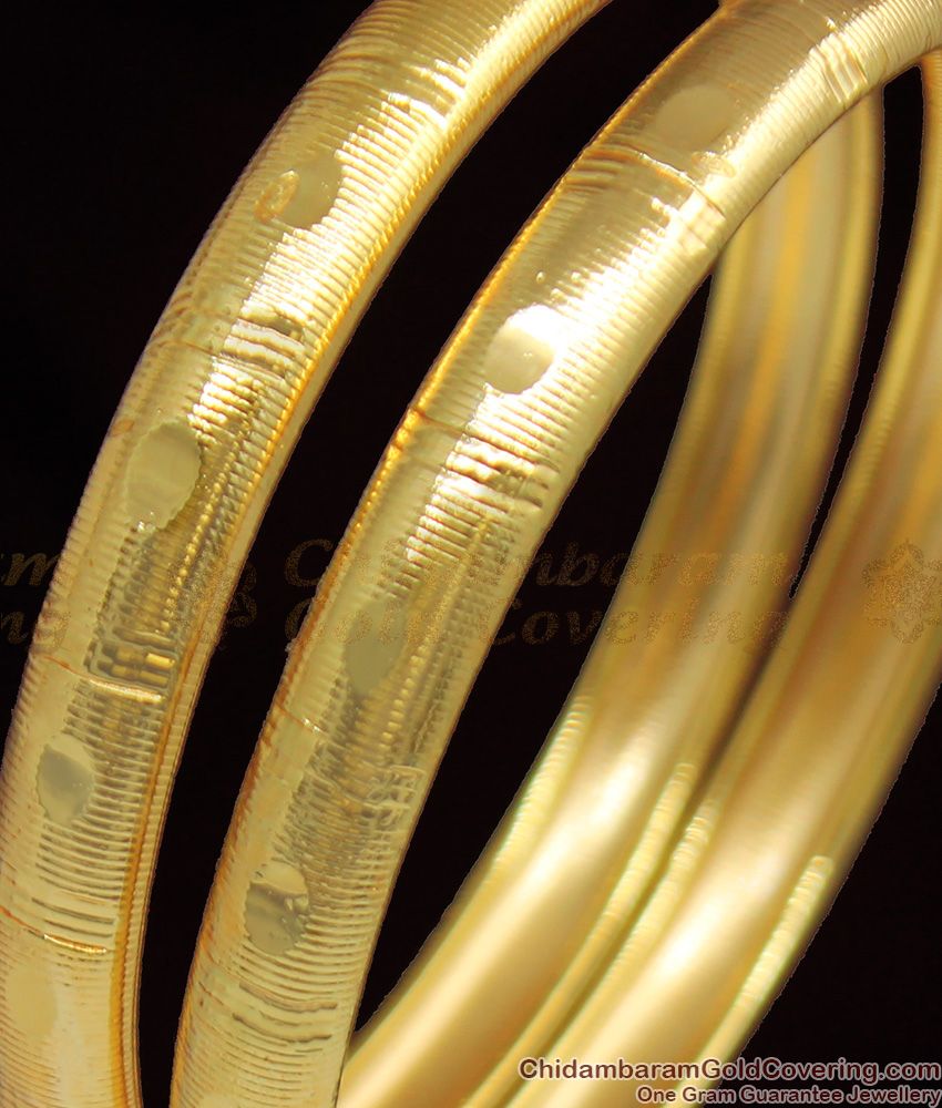 BR1064-2.4 Ethnic Wear Gold Plated Bangles South Indian Jewellery