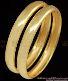 BR1065-2.4 Thick Kappu Model Plain Gold Plated Bangles Daily Use