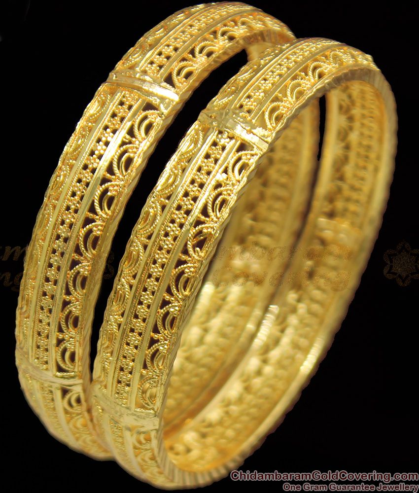 BR1070-2.6 Unique Bridal Collection Gold Plated Bangles For Womens Online